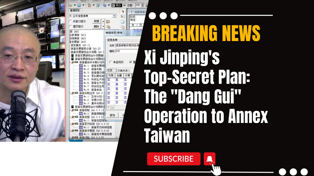 Xi Jinping’s Top-Secret Plan: The “Dang Gui” Operation to Annex Taiwan